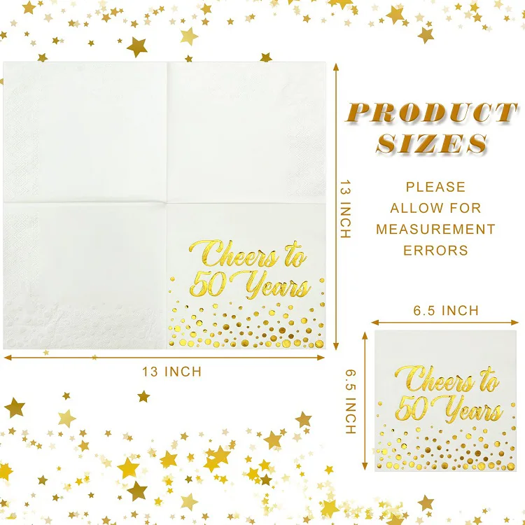 Anniversary-Themed Party Paper Napkins