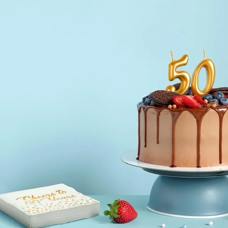 Anniversary-Themed Party Paper Napkins