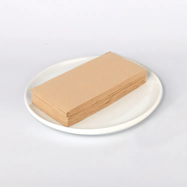 Natural Color Not Bleached Bamboo Pulp Paper Napkins