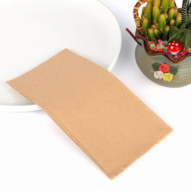 Natural Color Not Bleached Bamboo Pulp Paper Napkins